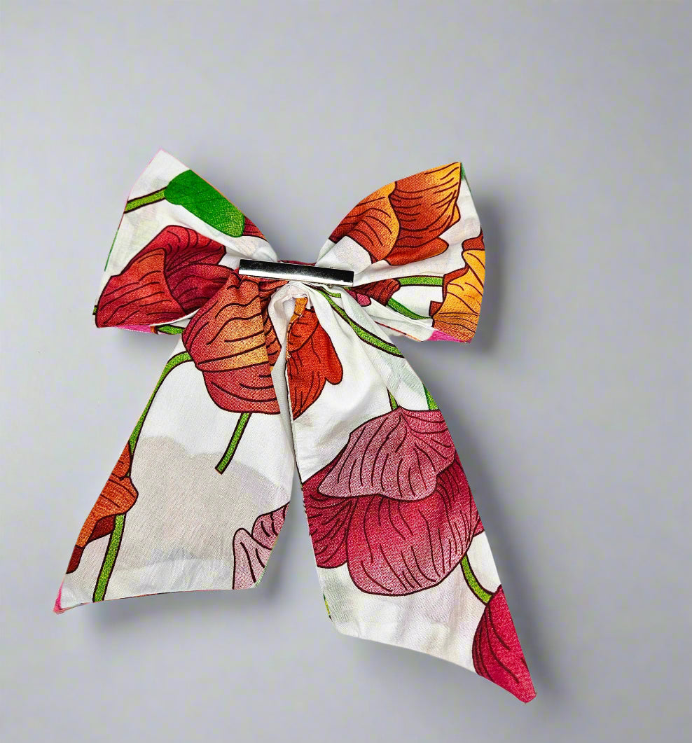 Large Floral print Bows