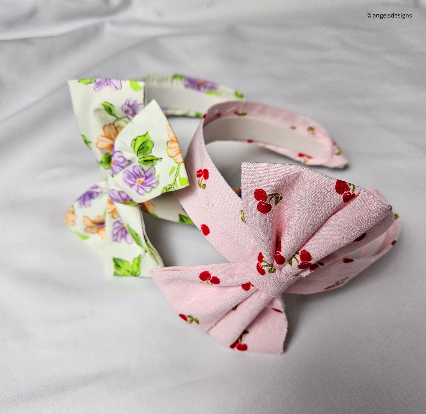 Girls Fabric Bow Headbands