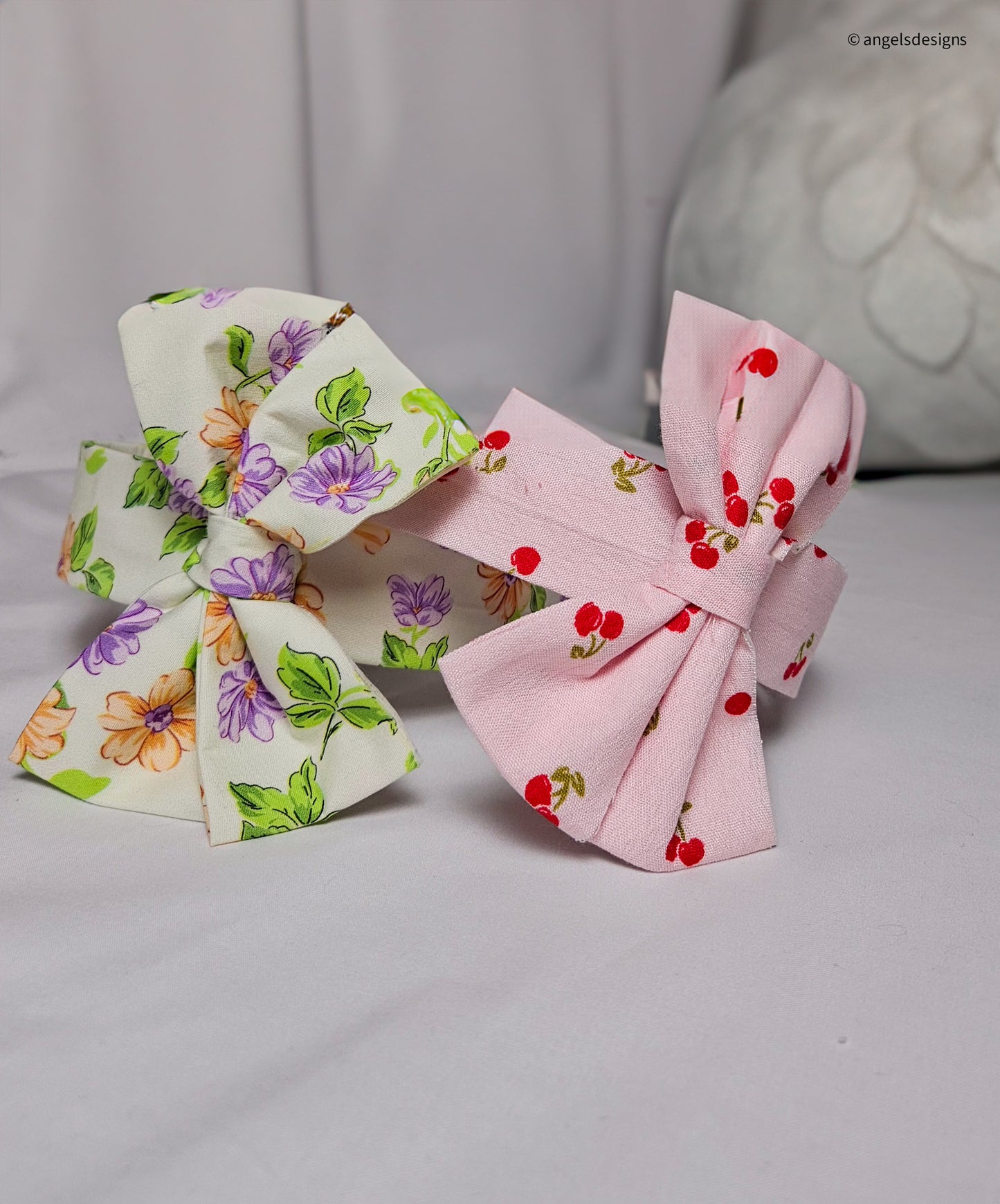 Girls Fabric Bow Headbands