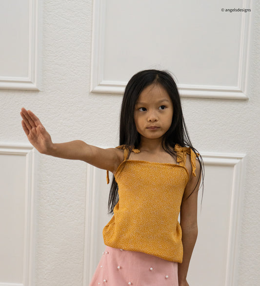 Girl's adjustable strap tank top