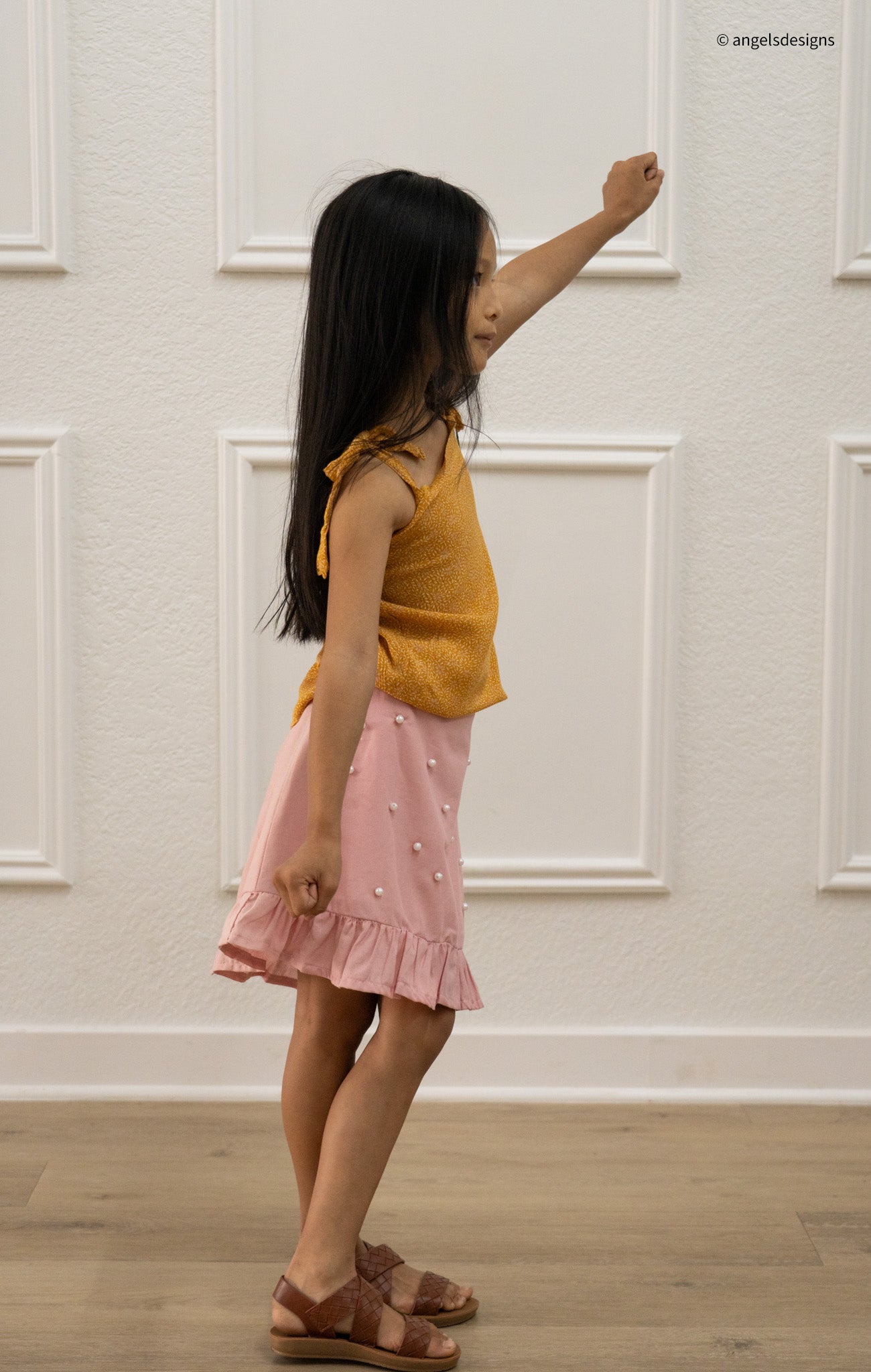 Pearl Ruffled Elastic skirt