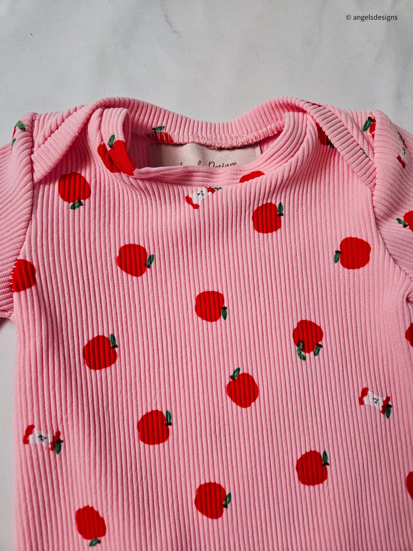 Apple short sleeve onesie