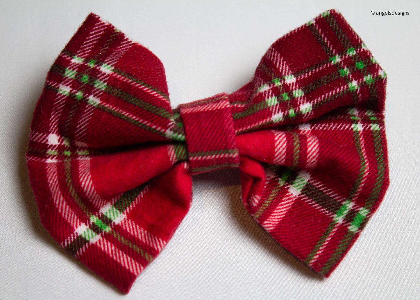 Christmas plaid hair bows
