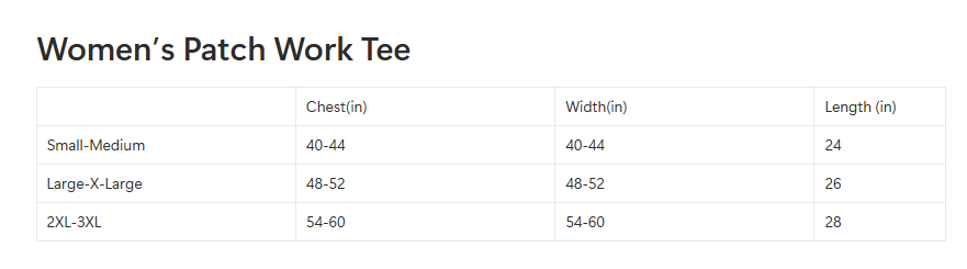 Women's Casual Patch Work Tee