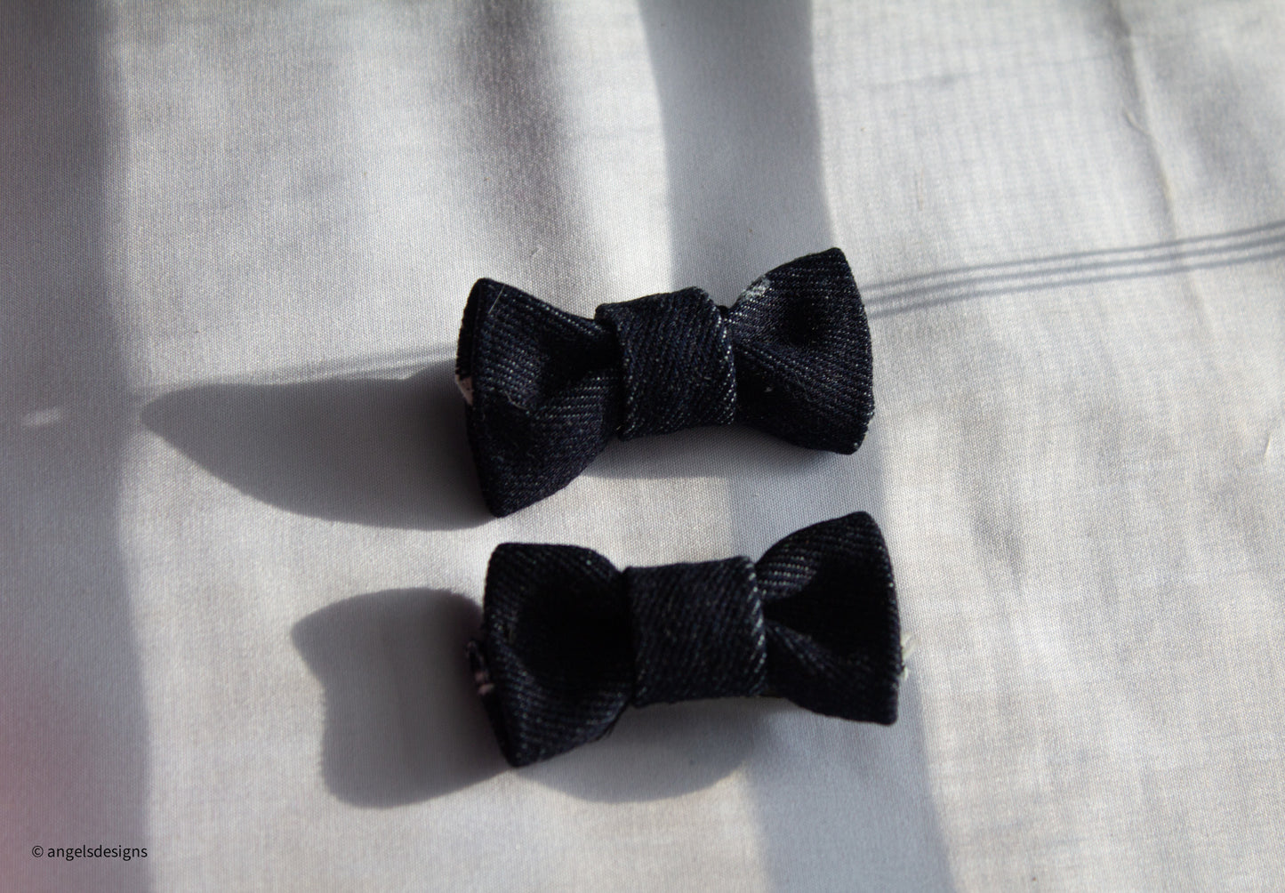 Pigtail Fabric and Ribbon hair bows