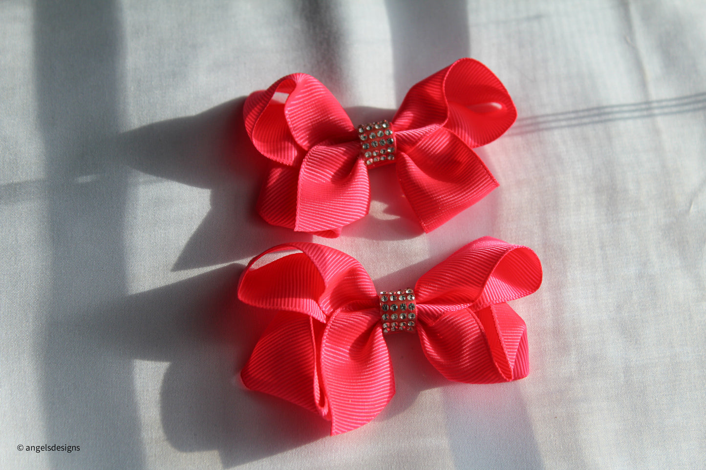 Pigtail Fabric and Ribbon hair bows