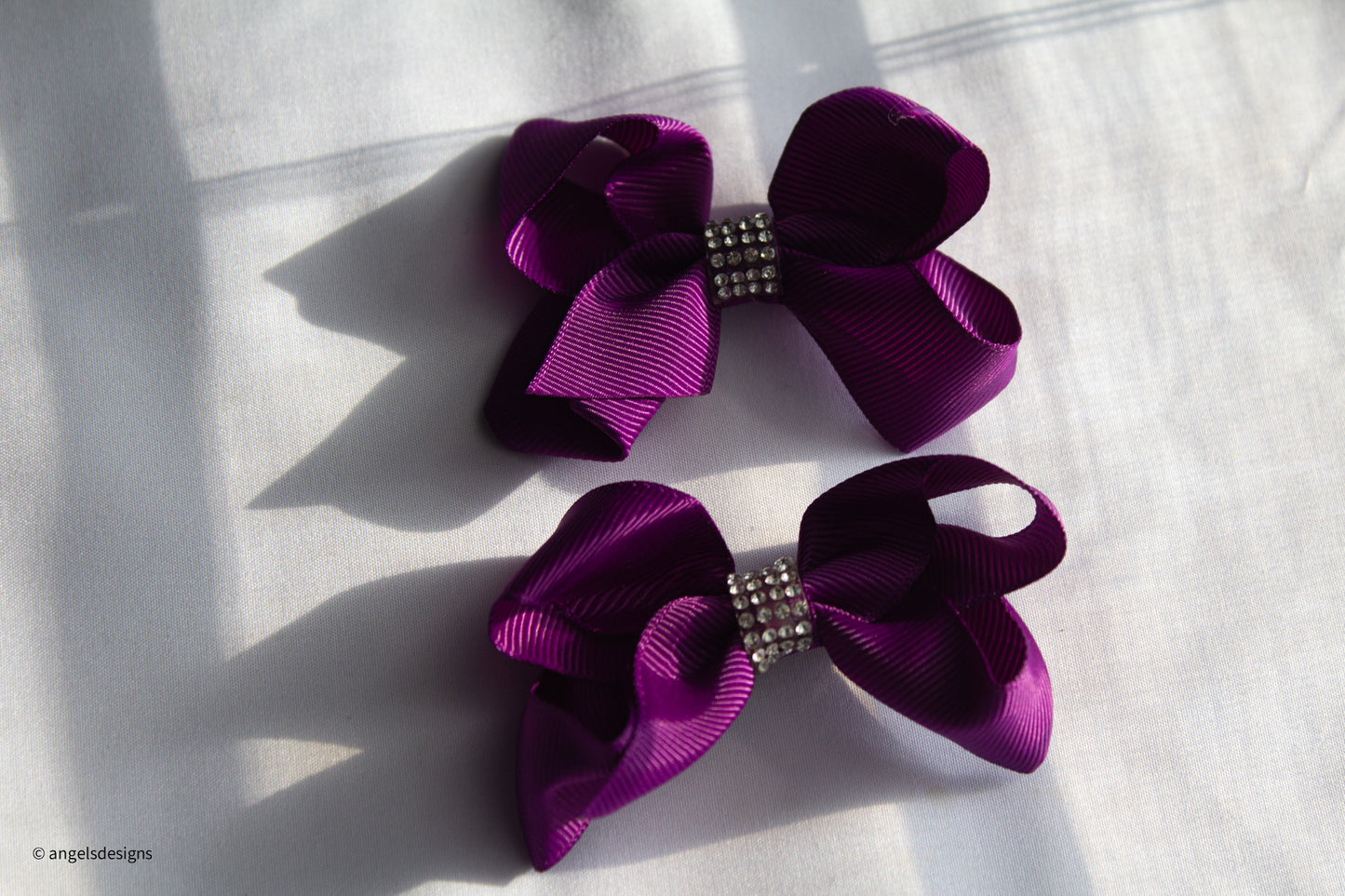 Pigtail Fabric and Ribbon hair bows