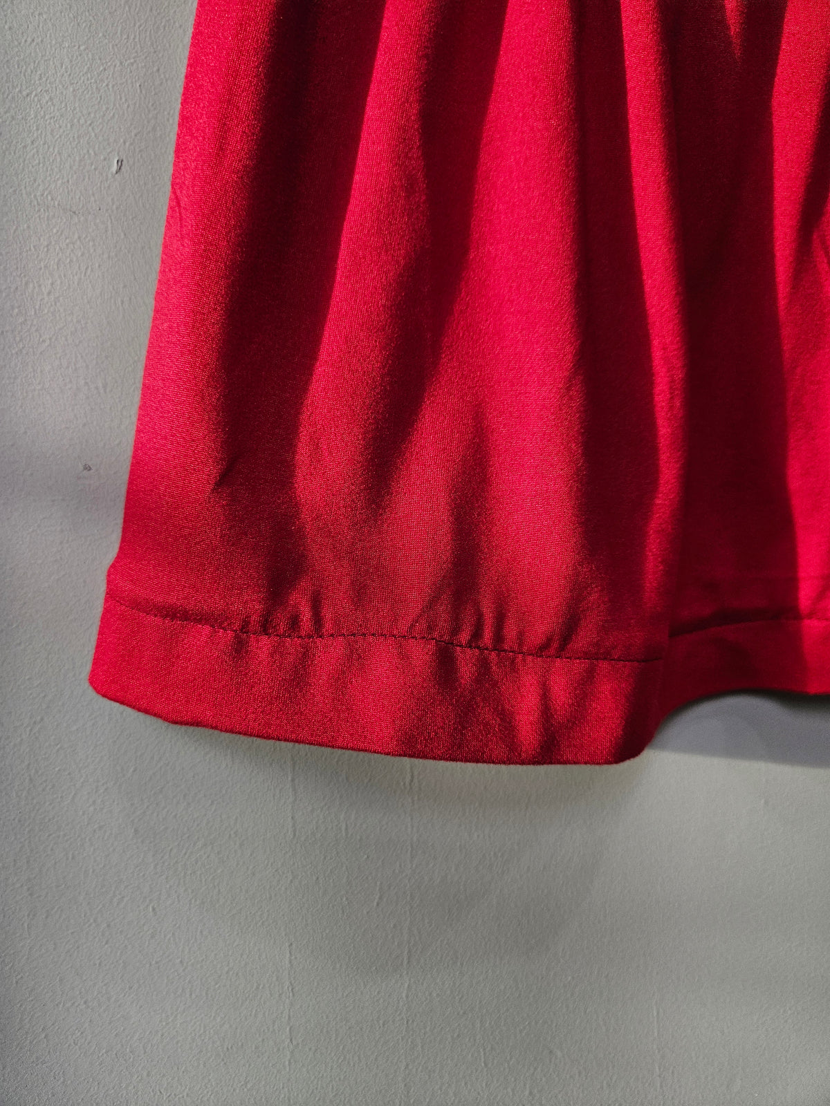 Girl's Red Elastic Skirt with undershorts