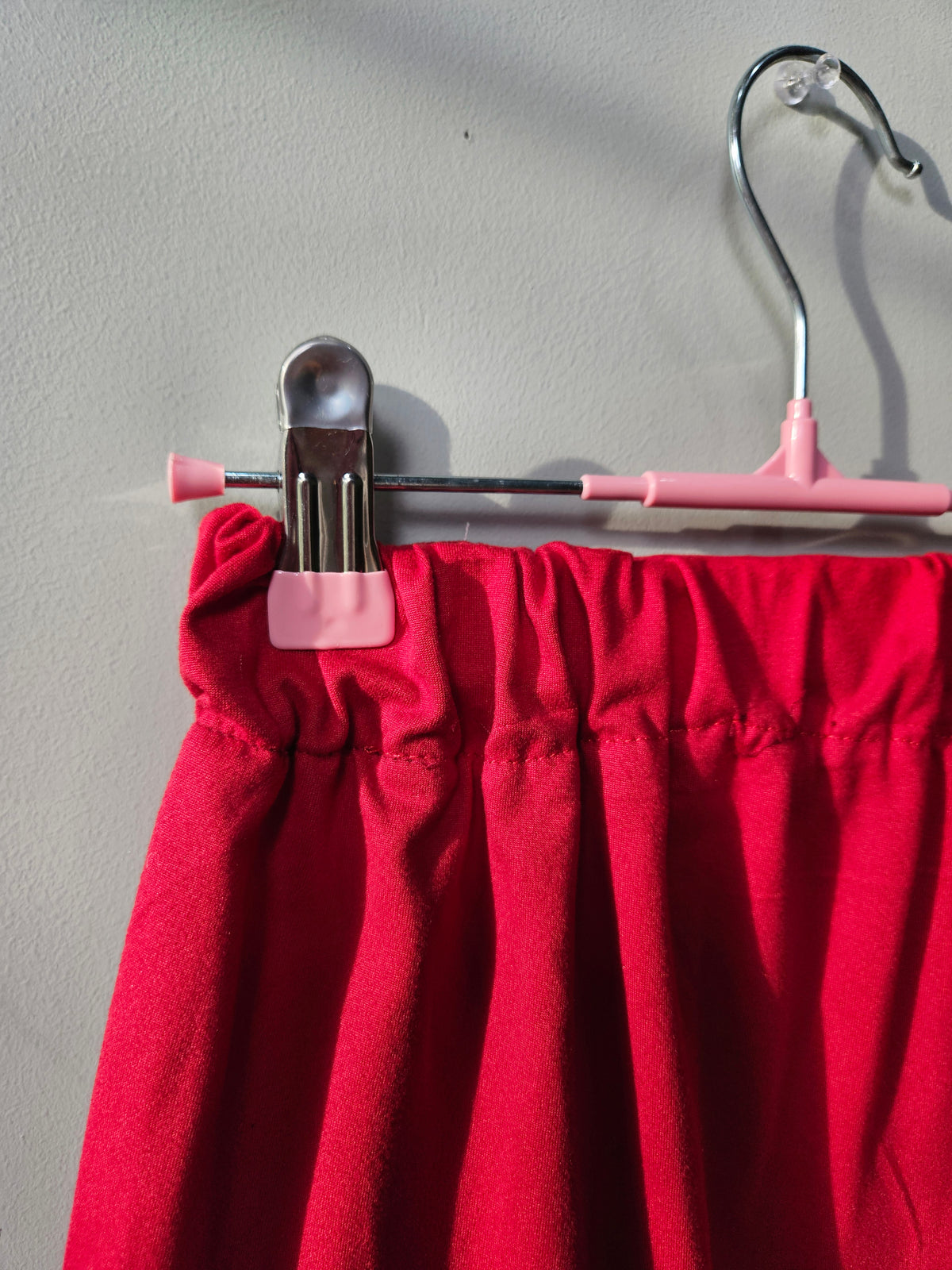 Girl's Red Elastic Skirt with undershorts
