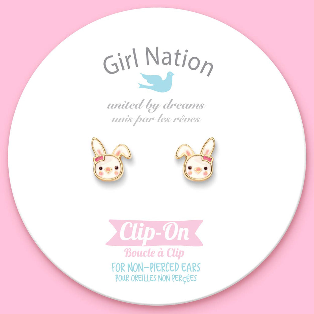 CLIP ON Cutie Earrings | Bouncy Bunny