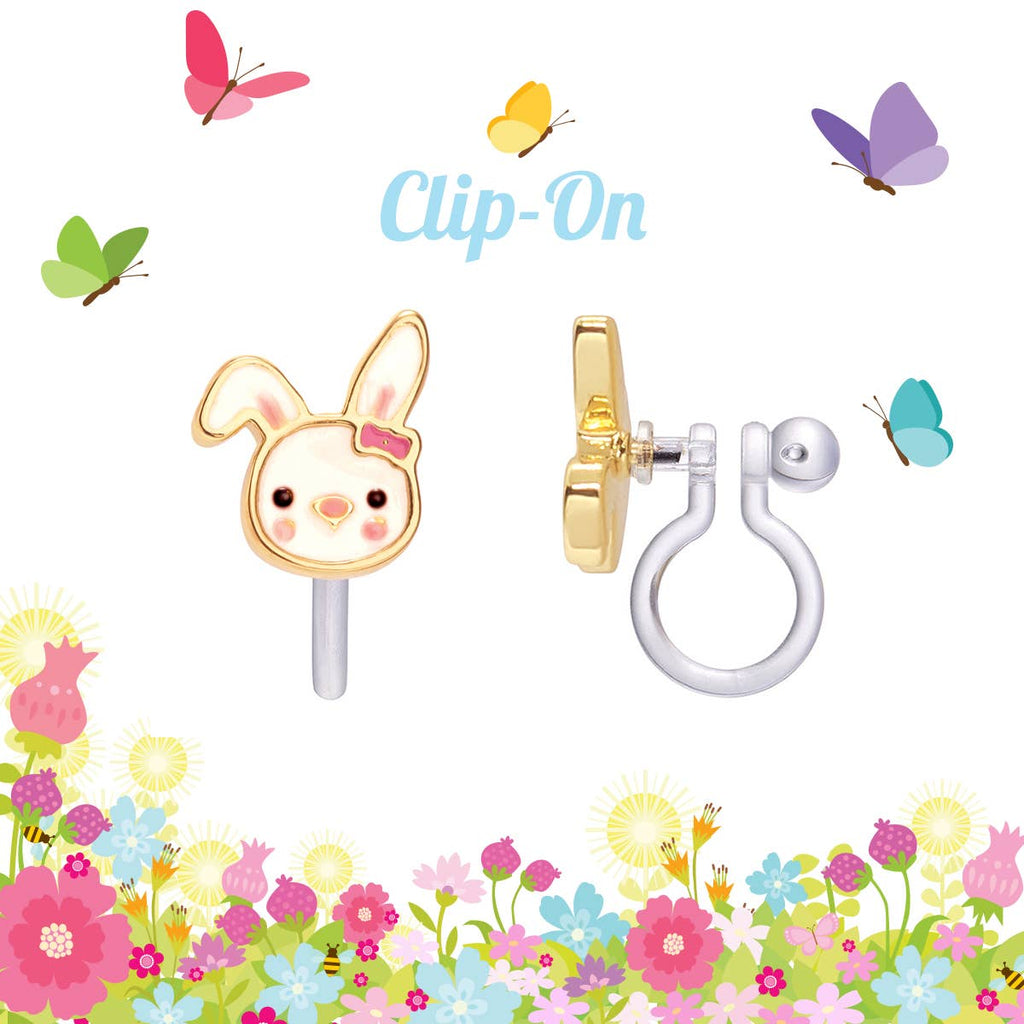 CLIP ON Cutie Earrings | Bouncy Bunny
