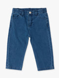 Boys Medium Wash Stretch Denim Straight Jeans