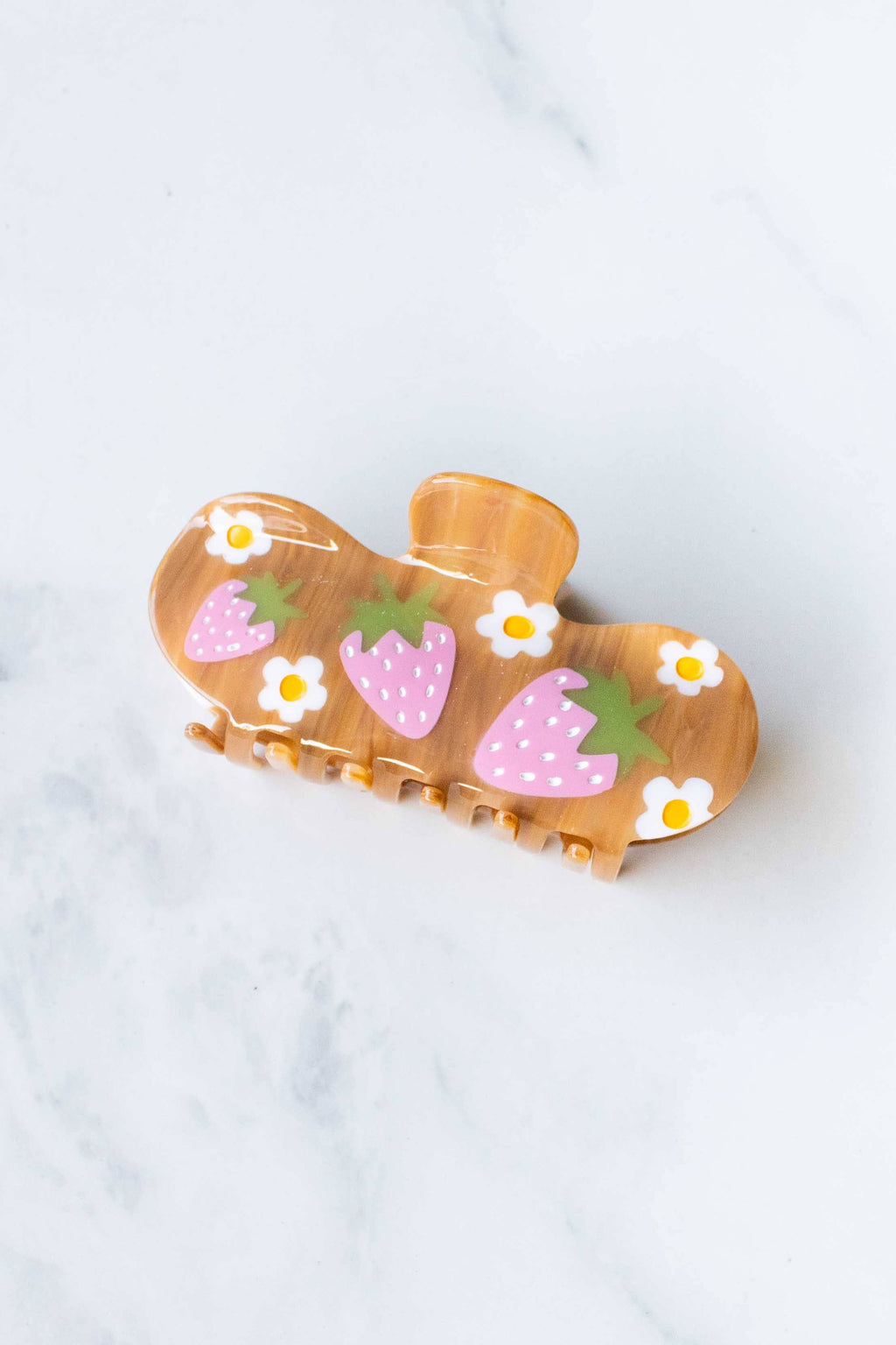 Eco Strawberry Farms Curved Hair Claw Clip