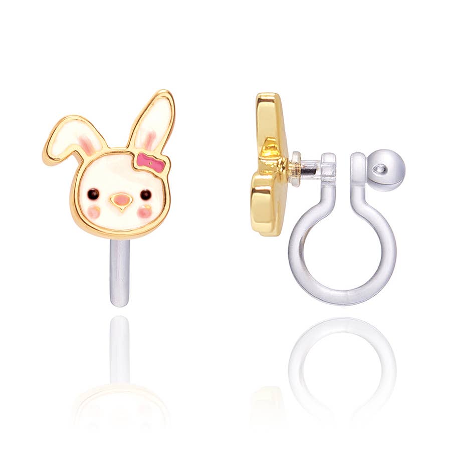 CLIP ON Cutie Earrings | Bouncy Bunny