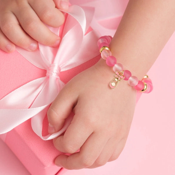 Pink Ballet Shoe Bracelet