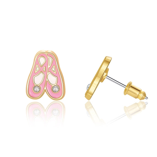 Little girl's ballet slippers cutie stud earrings