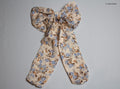 Little Girl's Floral print hair bows with tails