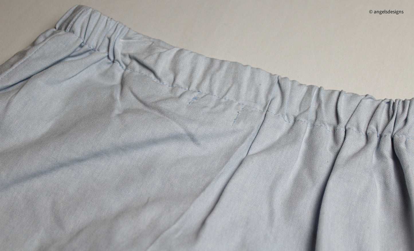 Girls Elastic Pastel Blue Peral Skirt