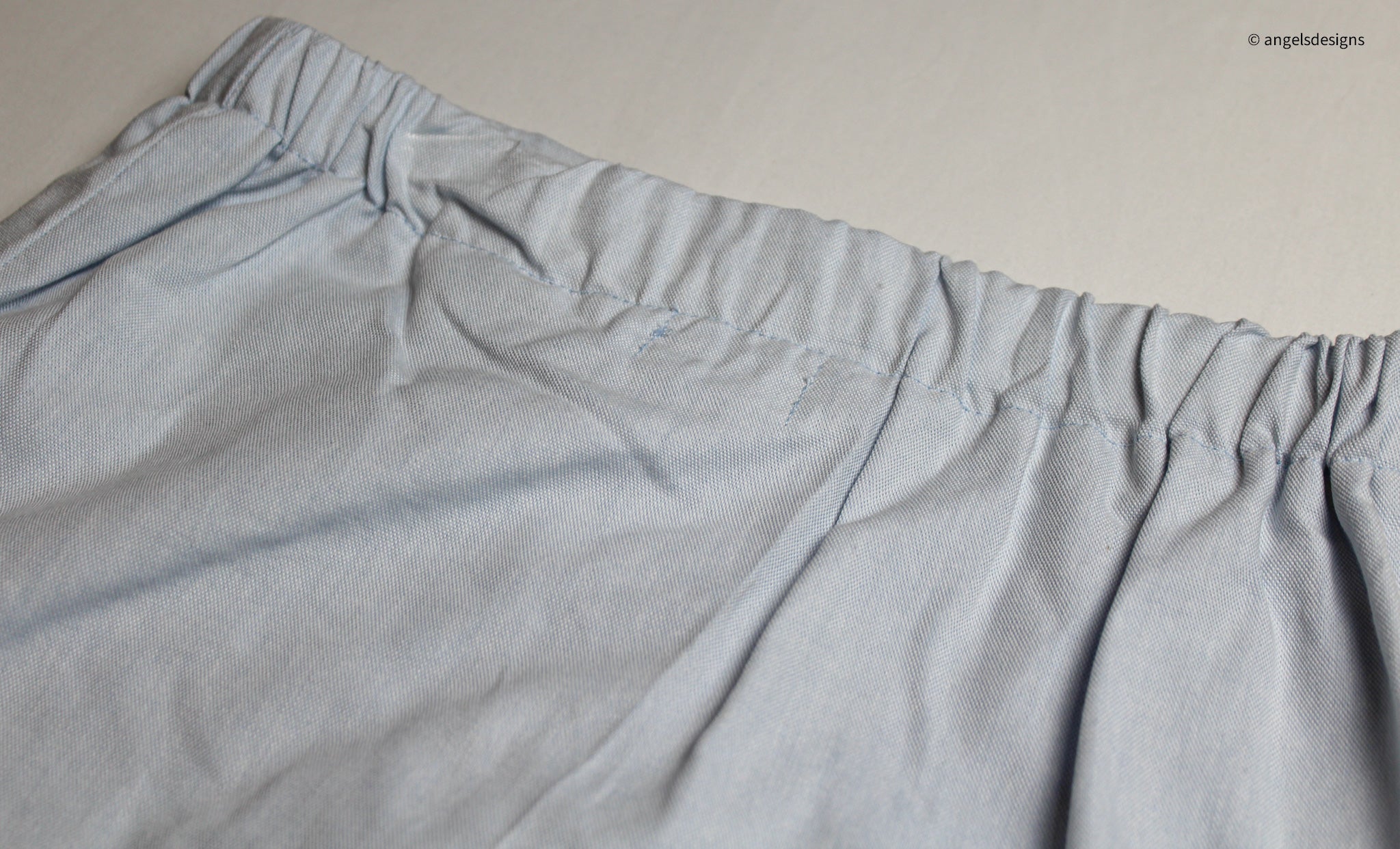 Girls Elastic Pastel Blue Pearl Skirt