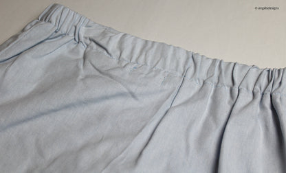 Girls Elastic Pastel Blue Peral Skirt