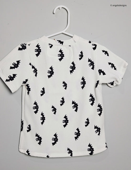 Boy's Bat pattern Casual Tee