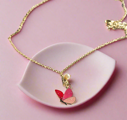 Glitter Butterfly Dreams Necklace