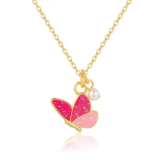 Glitter Butterfly Dreams Necklace