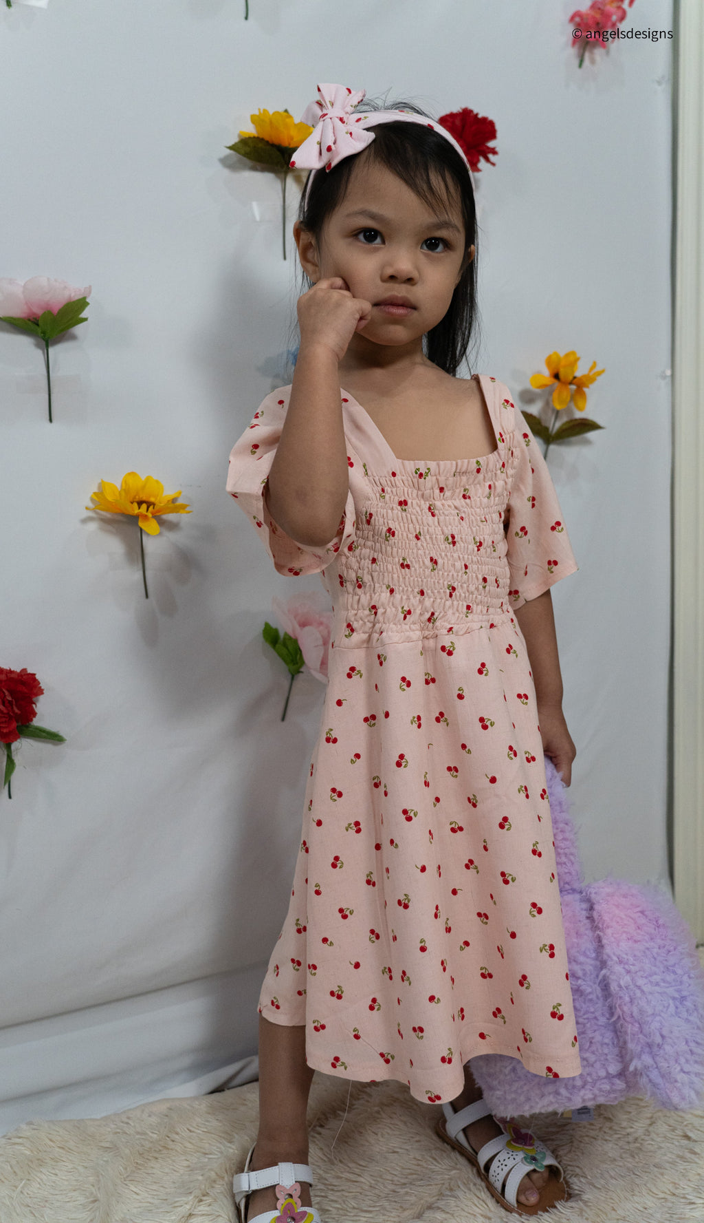 Julia Dress- Little Girl's Cherry Dress