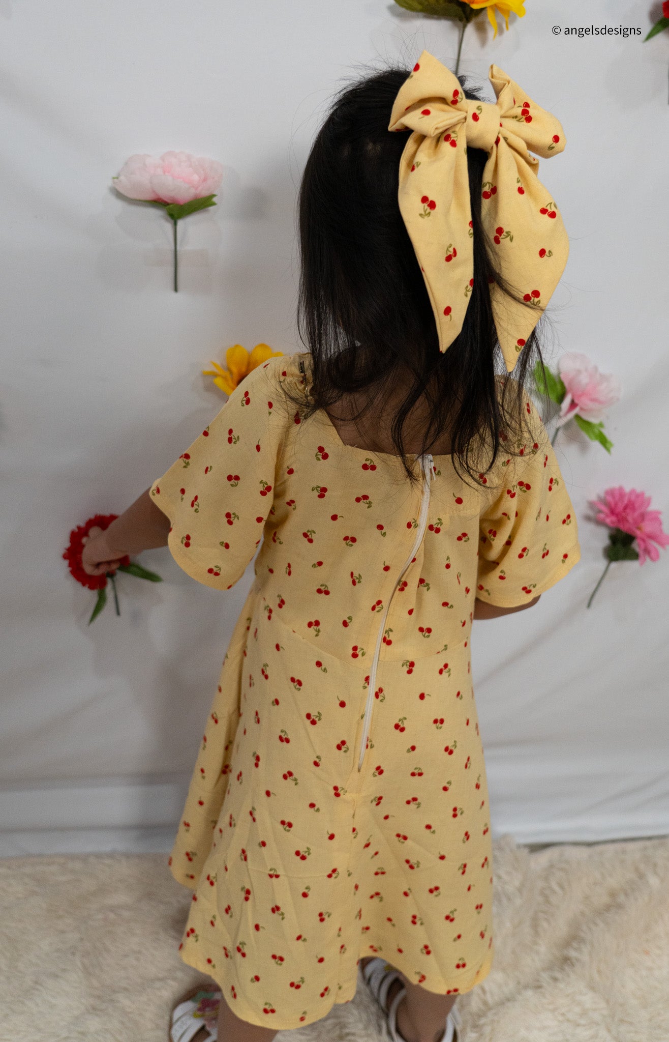 Julia Dress- Little Girl's Cherry Dress