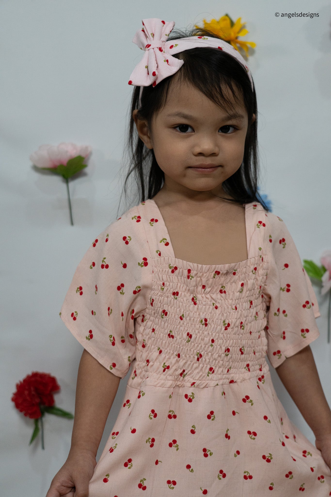 Julia Dress- Little Girl's Cherry Dress