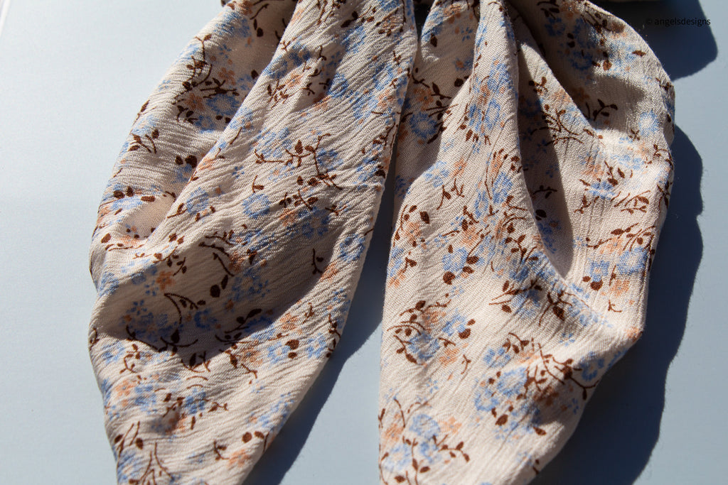 Little Girl's Hair Bow with tails | Made from leftover fabric scraps