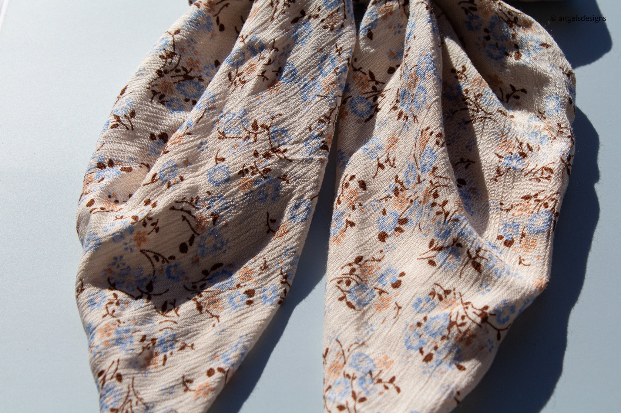 Little Girl's Hair Bow with tails | Made from leftover fabric scraps