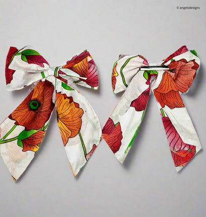 Large Floral print Bows