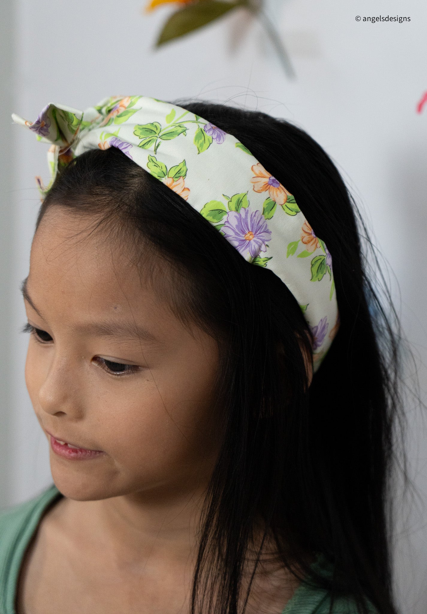 Girls Fabric Bow Headbands