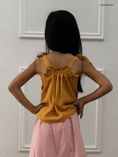 Girl's adjustable strap tank top