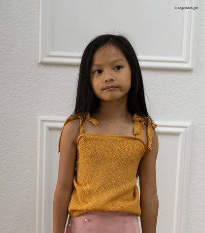 Girl's adjustable strap tank top