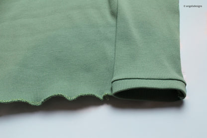 Gabby Top- Little Girl's Knit Long Sleeve Crop Top