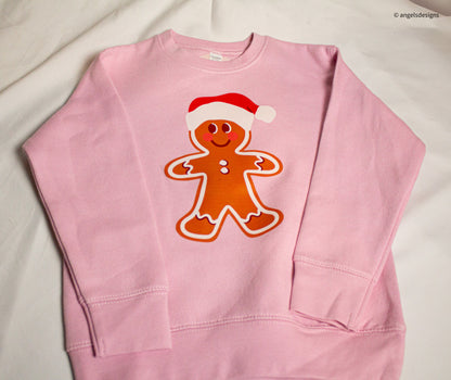 Girl's Pink Gingerbread Sweatshirt