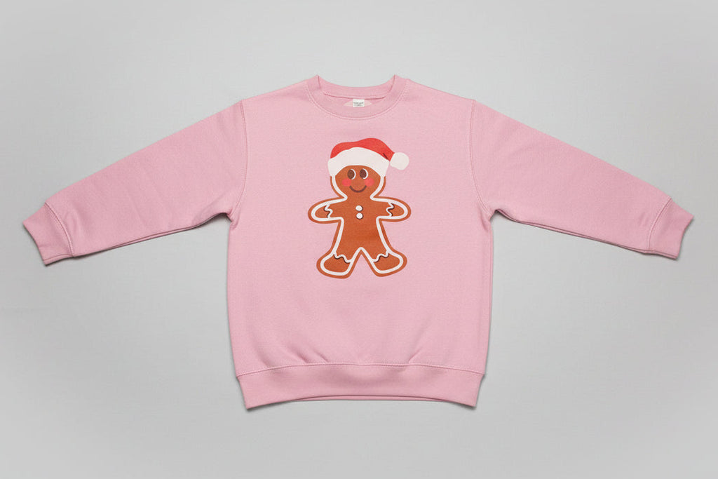 Girl's Pink Gingerbread Sweatshirt
