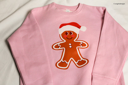Girl's Pink Gingerbread Sweatshirt