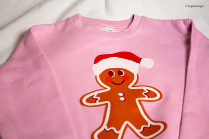 Girl's Pink Gingerbread Sweatshirt