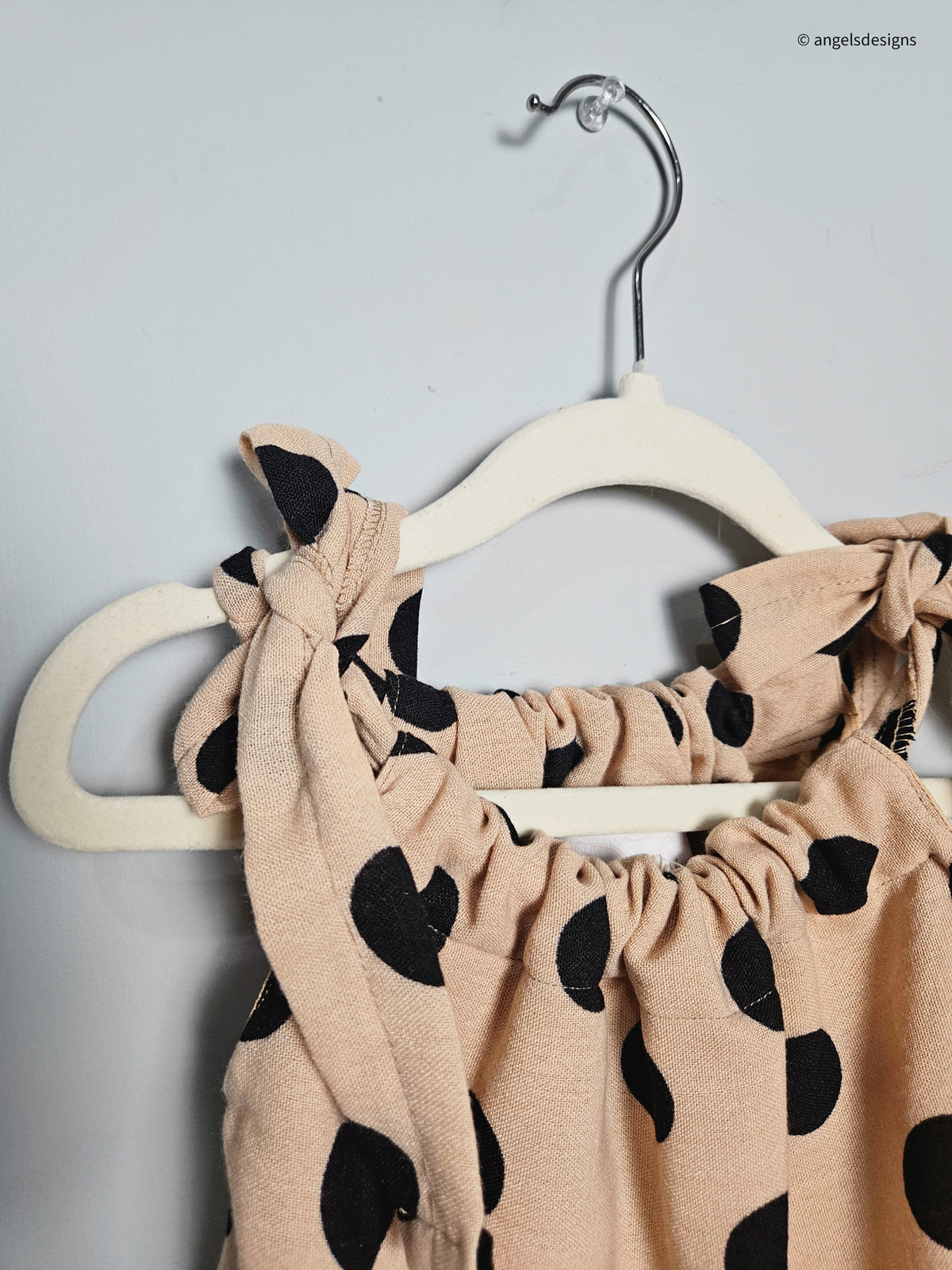 Girl's Polka Dot Ruffled Hem Dress
