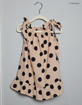 Girl's Polka Dot Ruffled Hem Dress