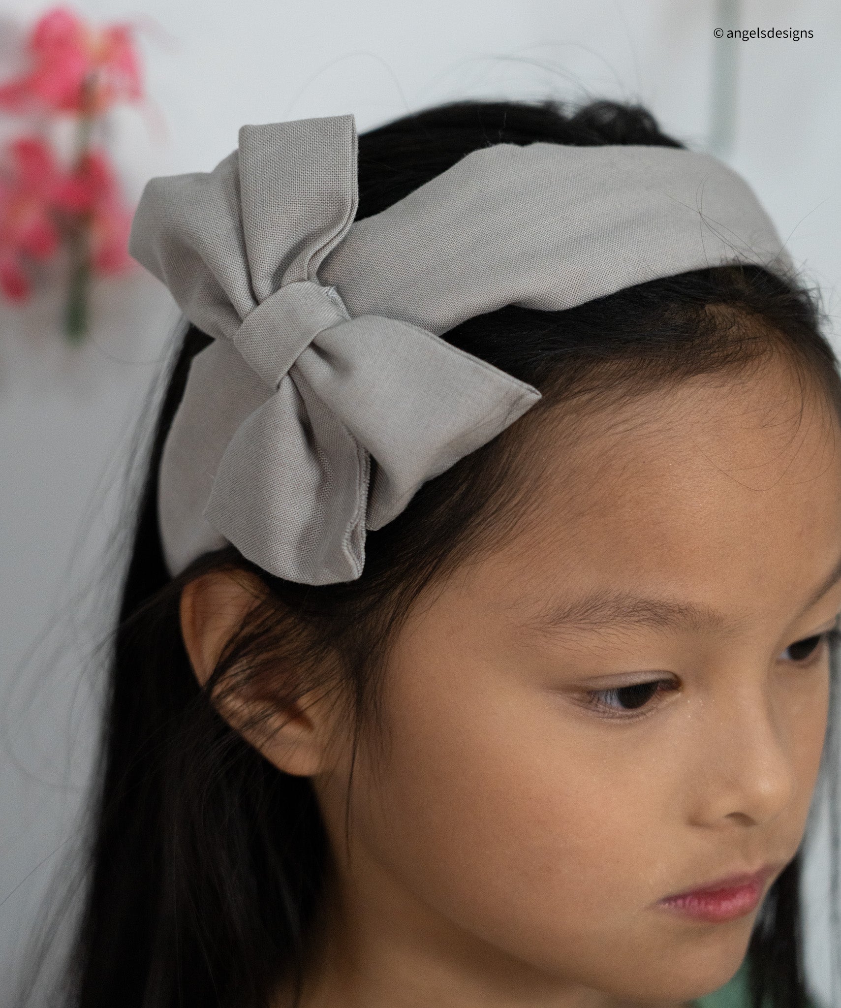 Girls Fabric Bow Headbands