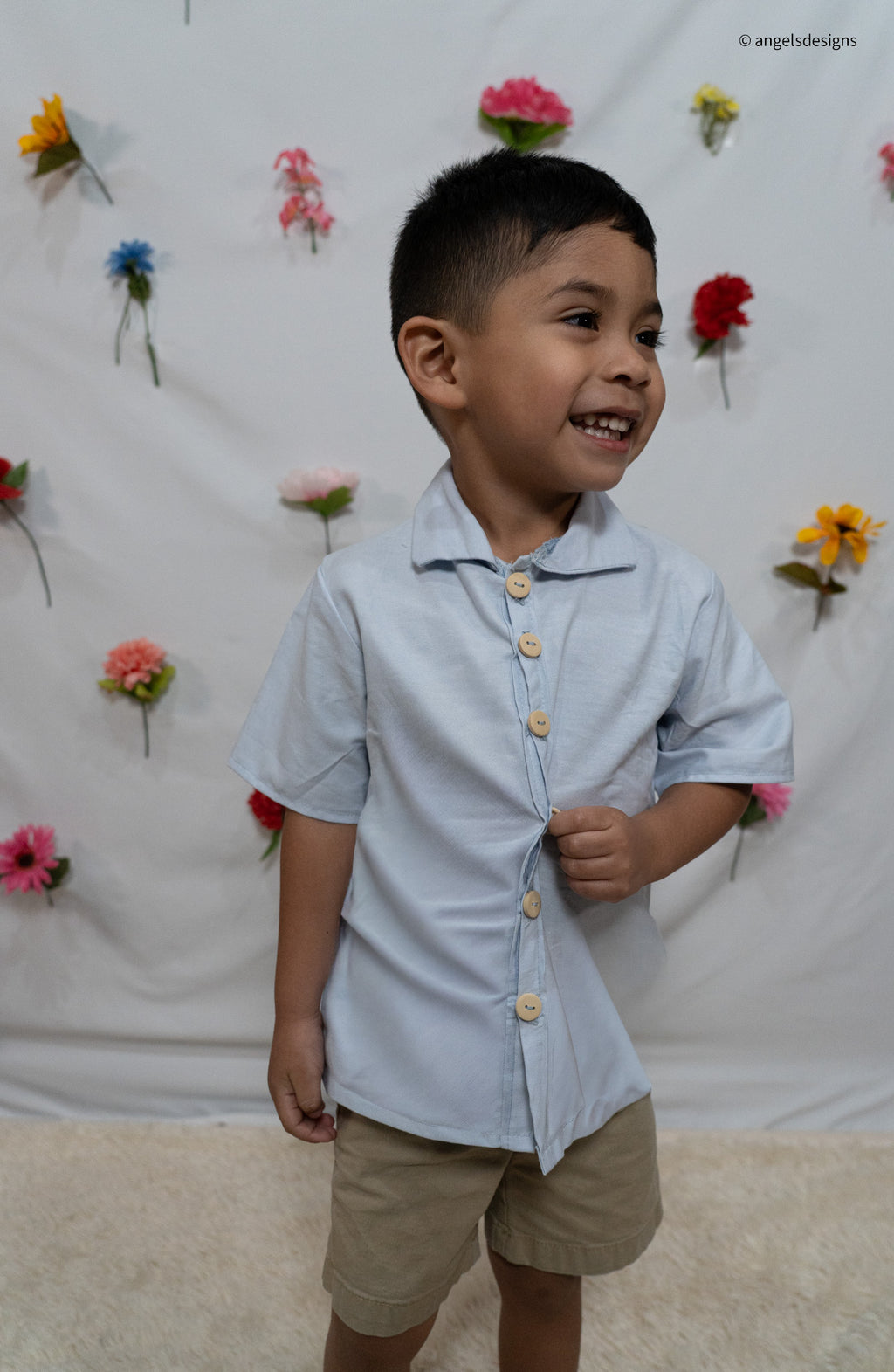 Boy's Short sleeve Button up top