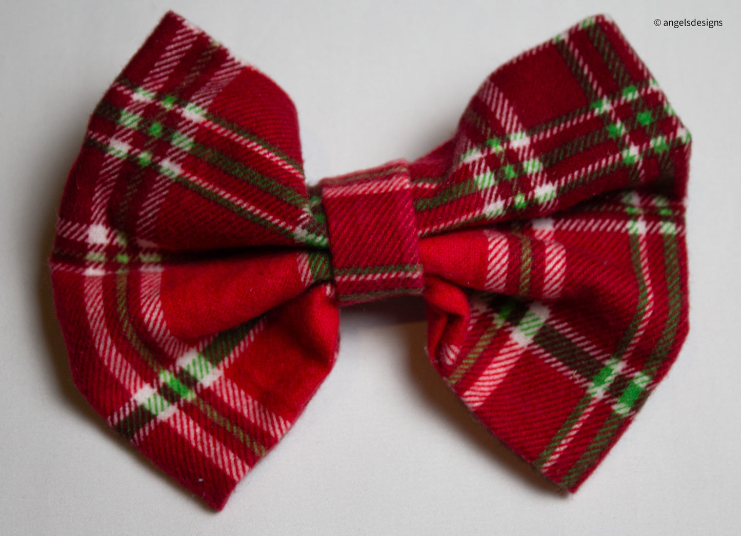 Christmas plaid hair bows