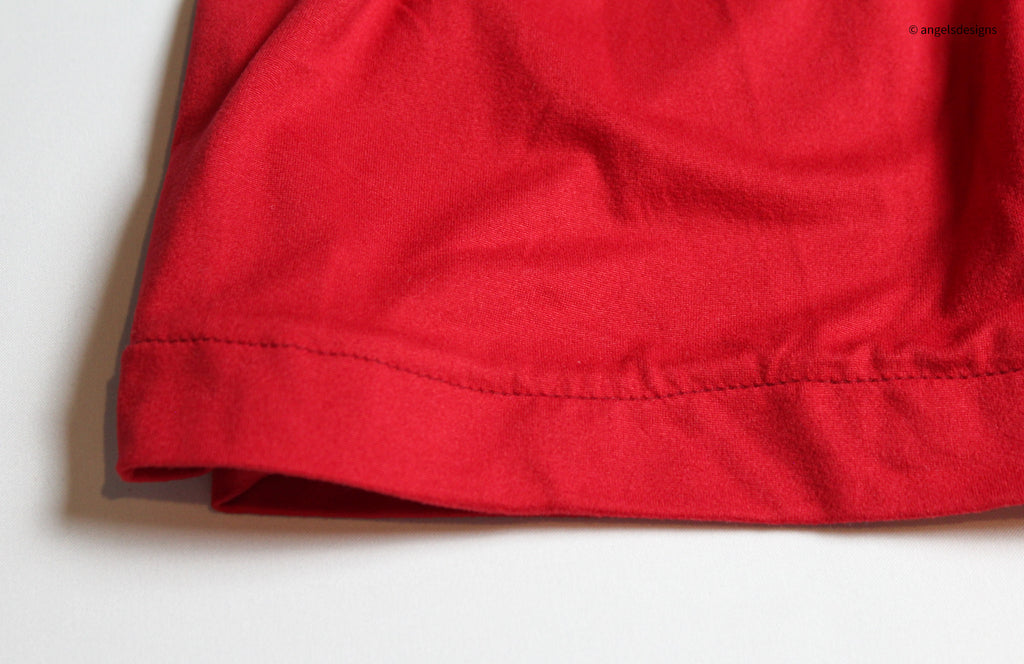 Girl's Ruffled Red Elastic Skirt
