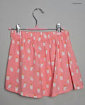 Warm Pink Cowboy Ghost girl's elastic skirt