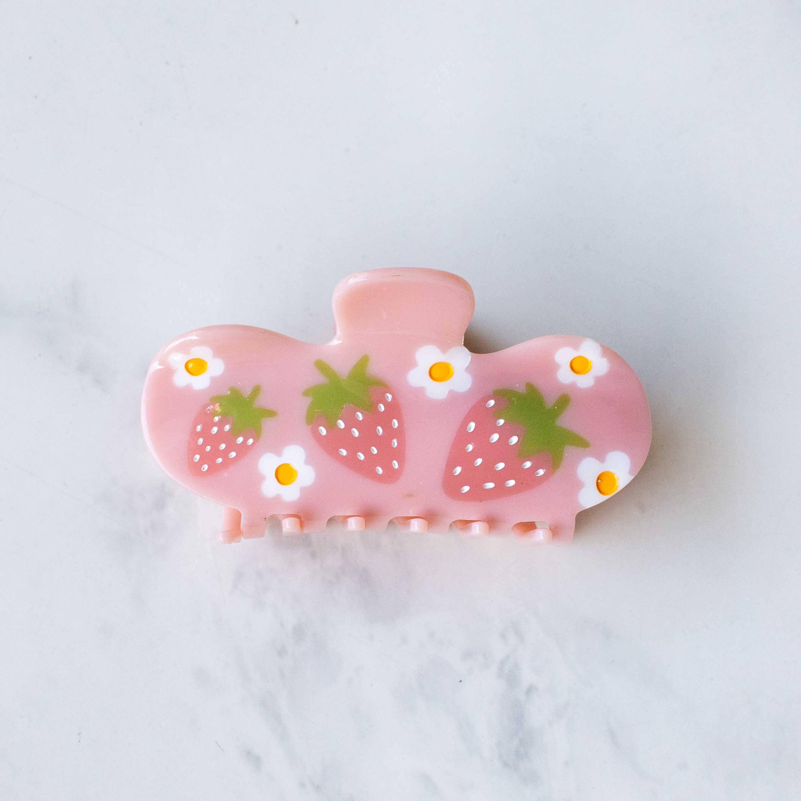 Eco Strawberry Farms Curved Hair Claw Clip