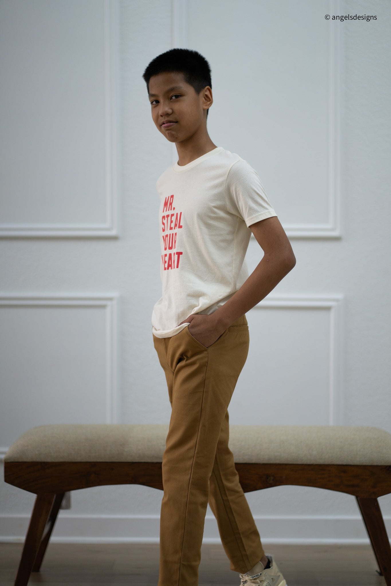 Boys Cotton Stretch Pants